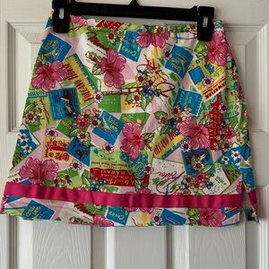 Bamboo Traders Colorful Floral Mini Skort